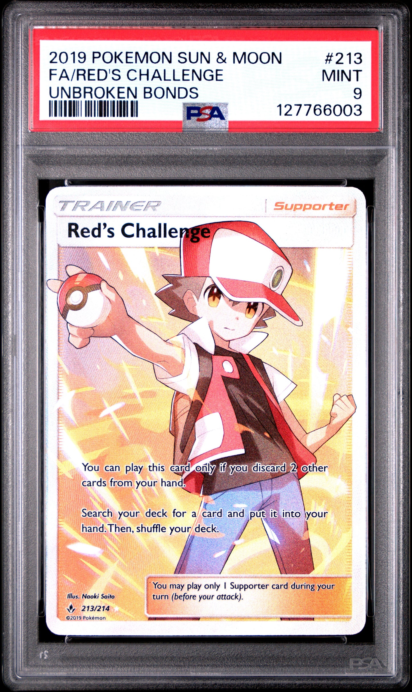 RED'S CHALLENGE UNBROKEN BONDS PSA 9