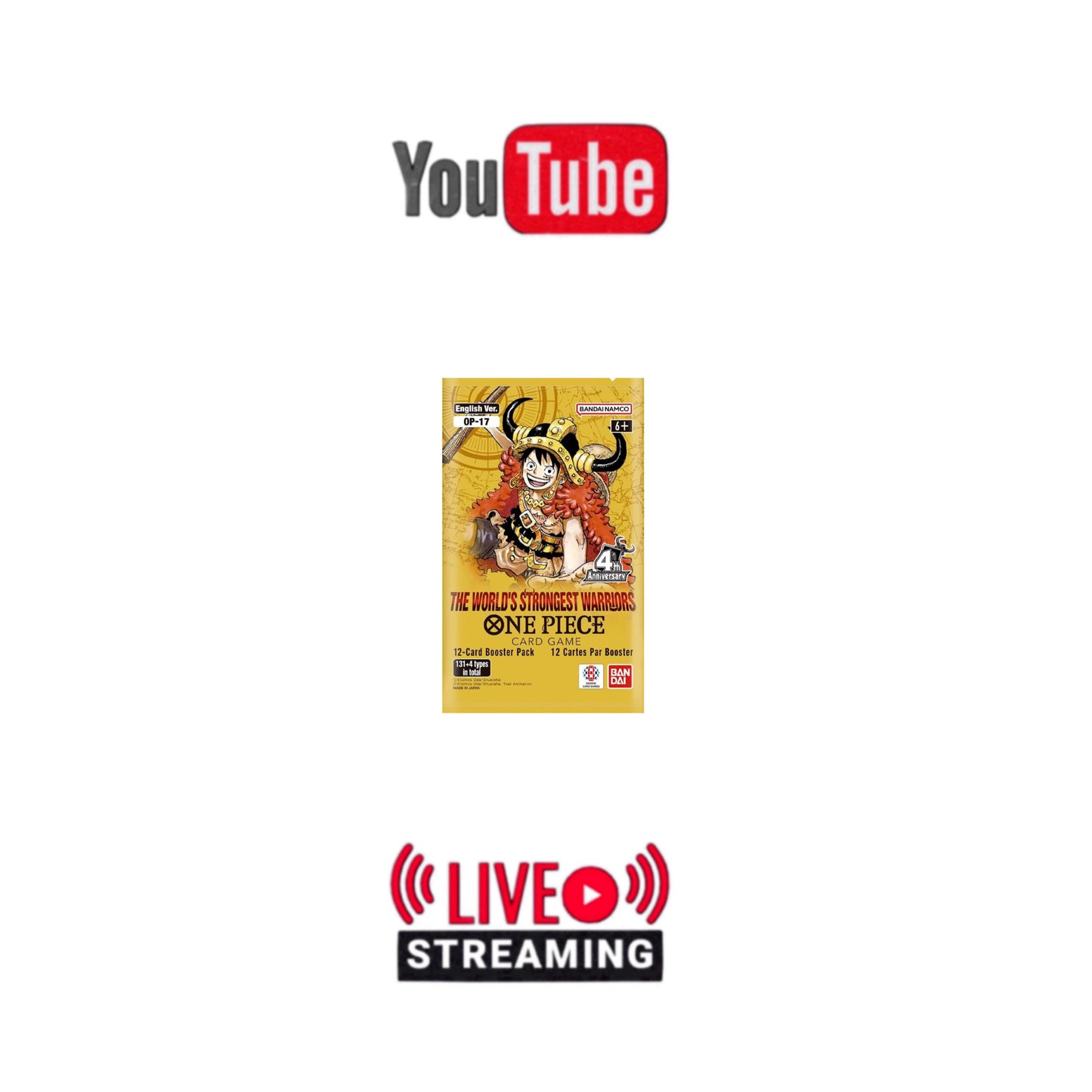 One Piece: OP17 Live Pack Rips (on YouTube) LIMIT 24