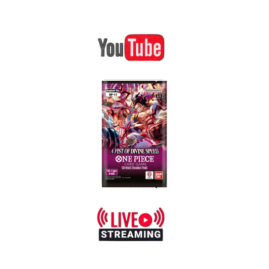 One Piece: A Fist of Divine Speed OP11 Live Pack Rips (on YouTube)
