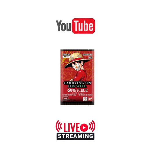 One Piece: Carrying On His Will OP13 Live Pack Rips (on YouTube)