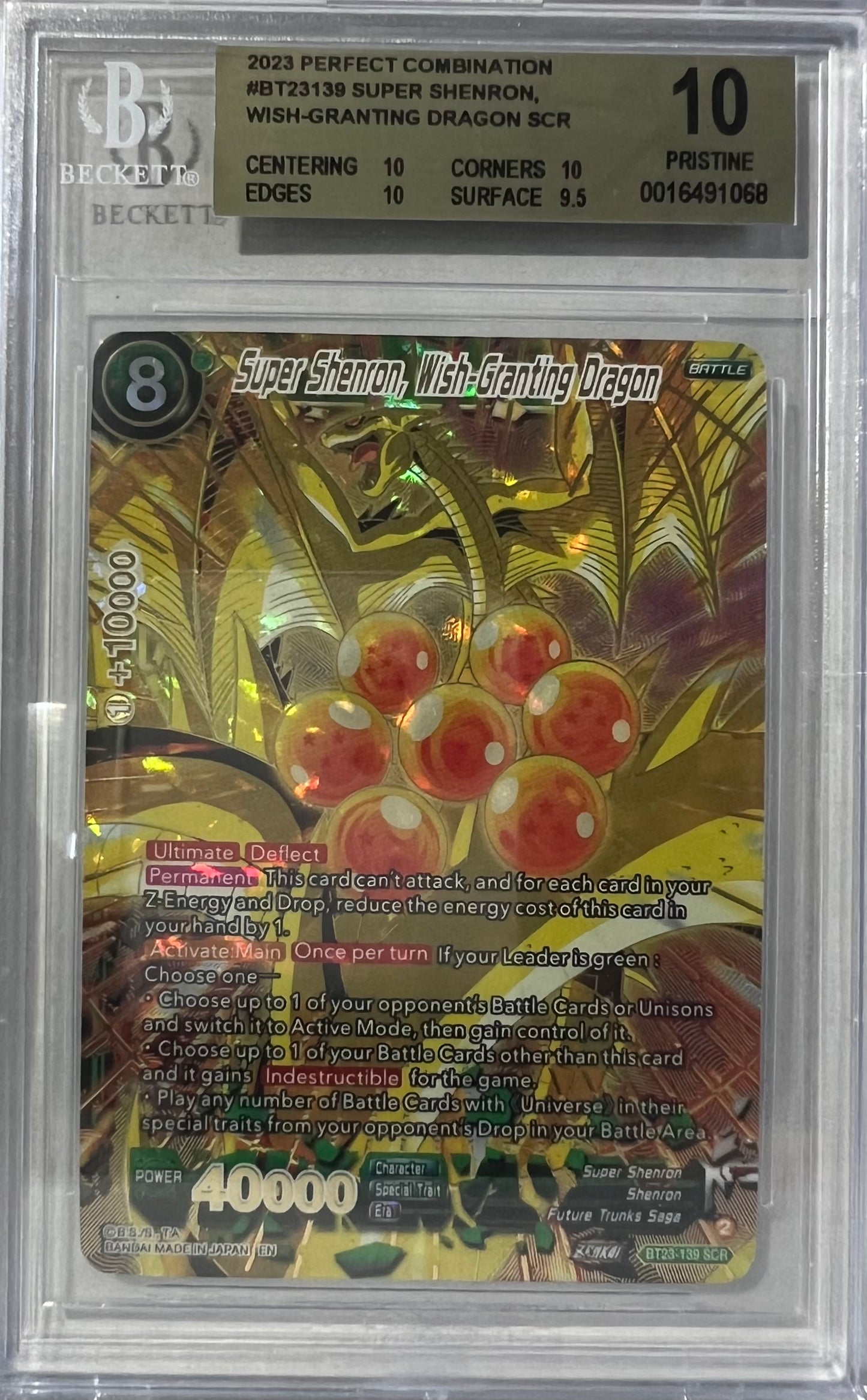 SUPER SHENRON, WISH-GRANTING DRAGON SCR BGS 10